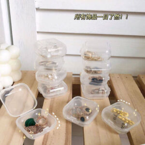 Transparent earrings/necklace case