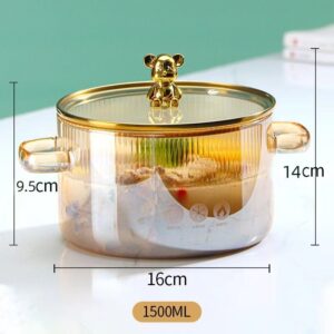 Borosilicate glass saucepan